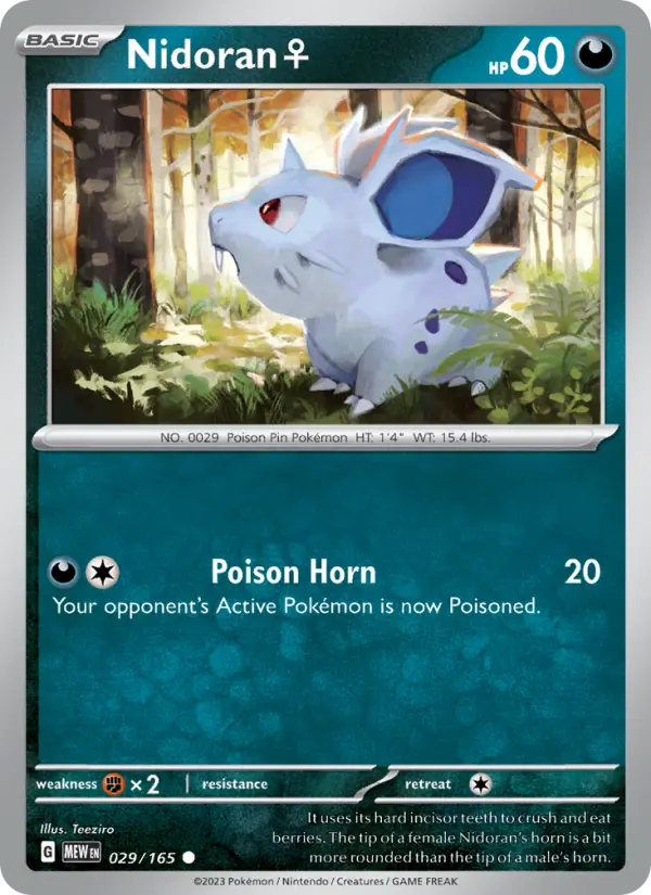 Image of Nidoran Female 151 (MEW) #029