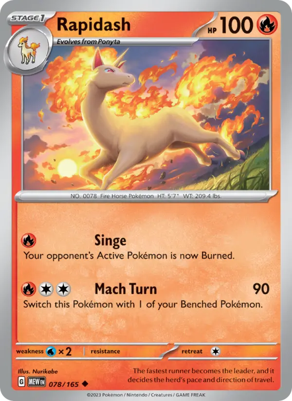 Image of Rapidash 151 (MEW) #078