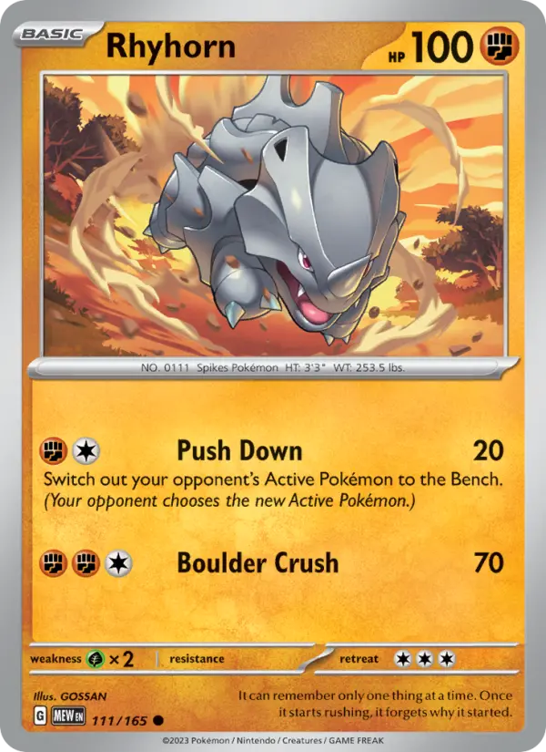 Image of Rhyhorn 151 (MEW) #111