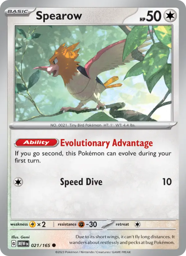 Image of Spearow 151 (MEW) #021