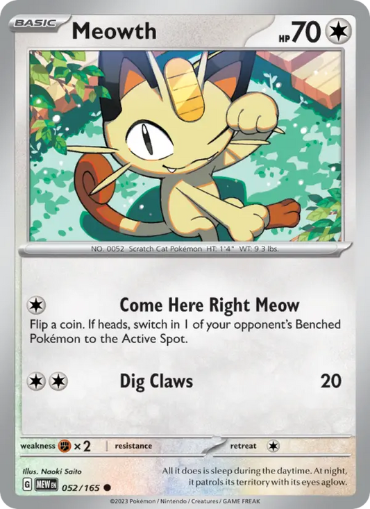 Image of Meowth 151 (MEW) #052
