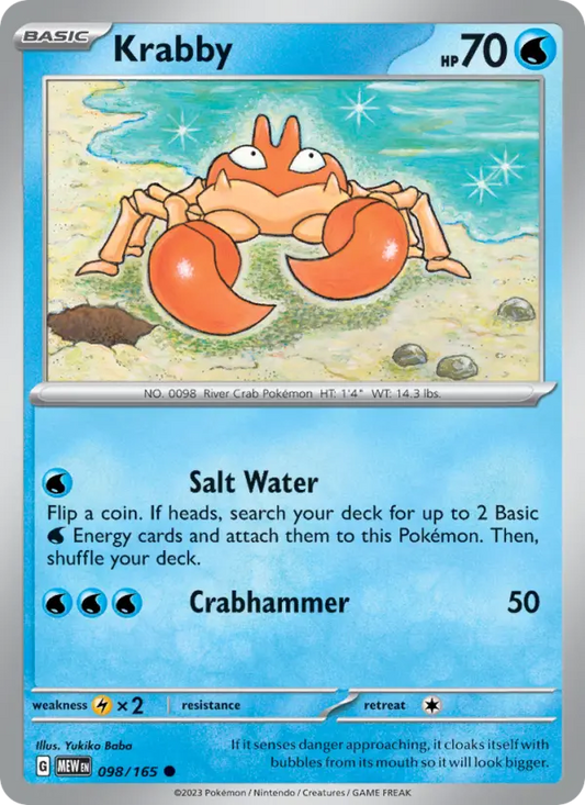 Image of Krabby 151 (MEW) #098