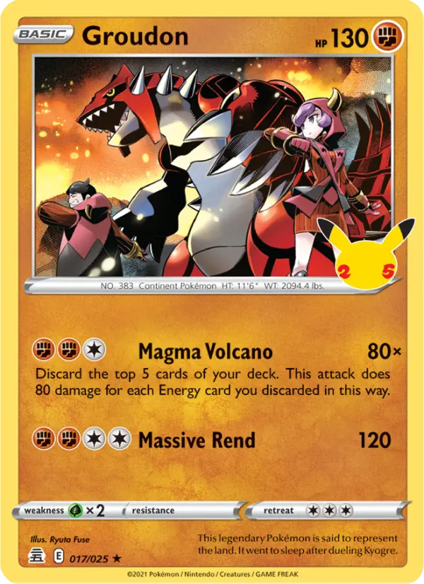 Image of Groudon Celebrations (CEL) #017