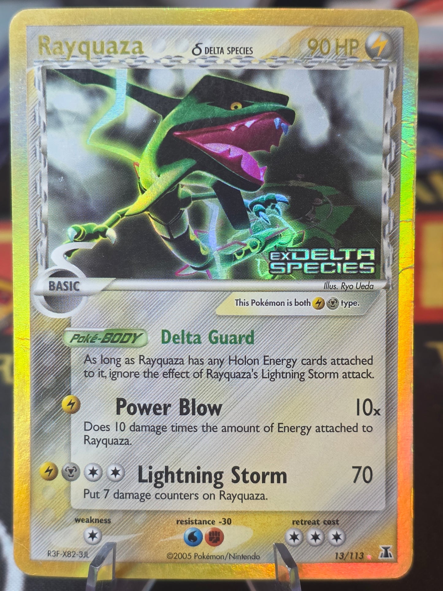 Rayquaza #13 Ex Delta Species Stamped Reverse Holo Rare