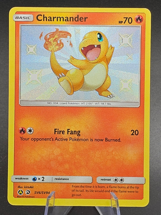 Charmander - SV6/SV94 - Pokemon Hidden Fates Sun & Moon Shiny Rare Card NM