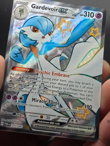 Gardevoir ex 217/091 Paldean Fates Ultra Rare Full Art Pokemon Card NM/M