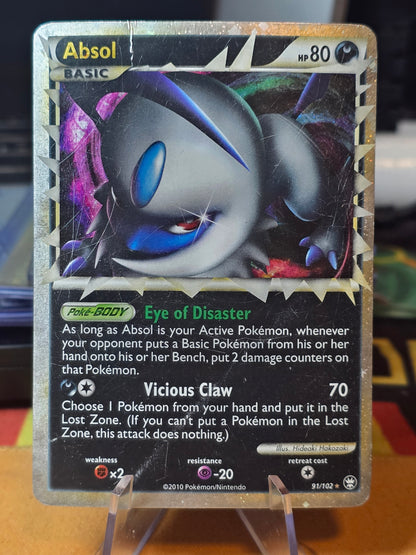 Absol Prime 91/102 Triumphant Holo Ultra Rare English Dmg