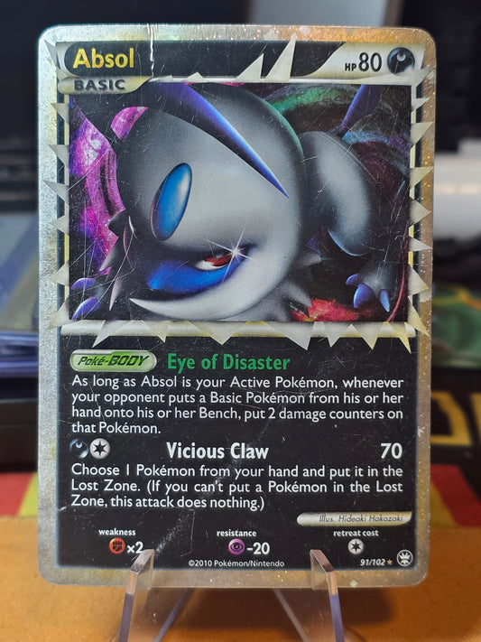 Absol Prime 91/102 Triumphant Holo Ultra Rare English Dmg