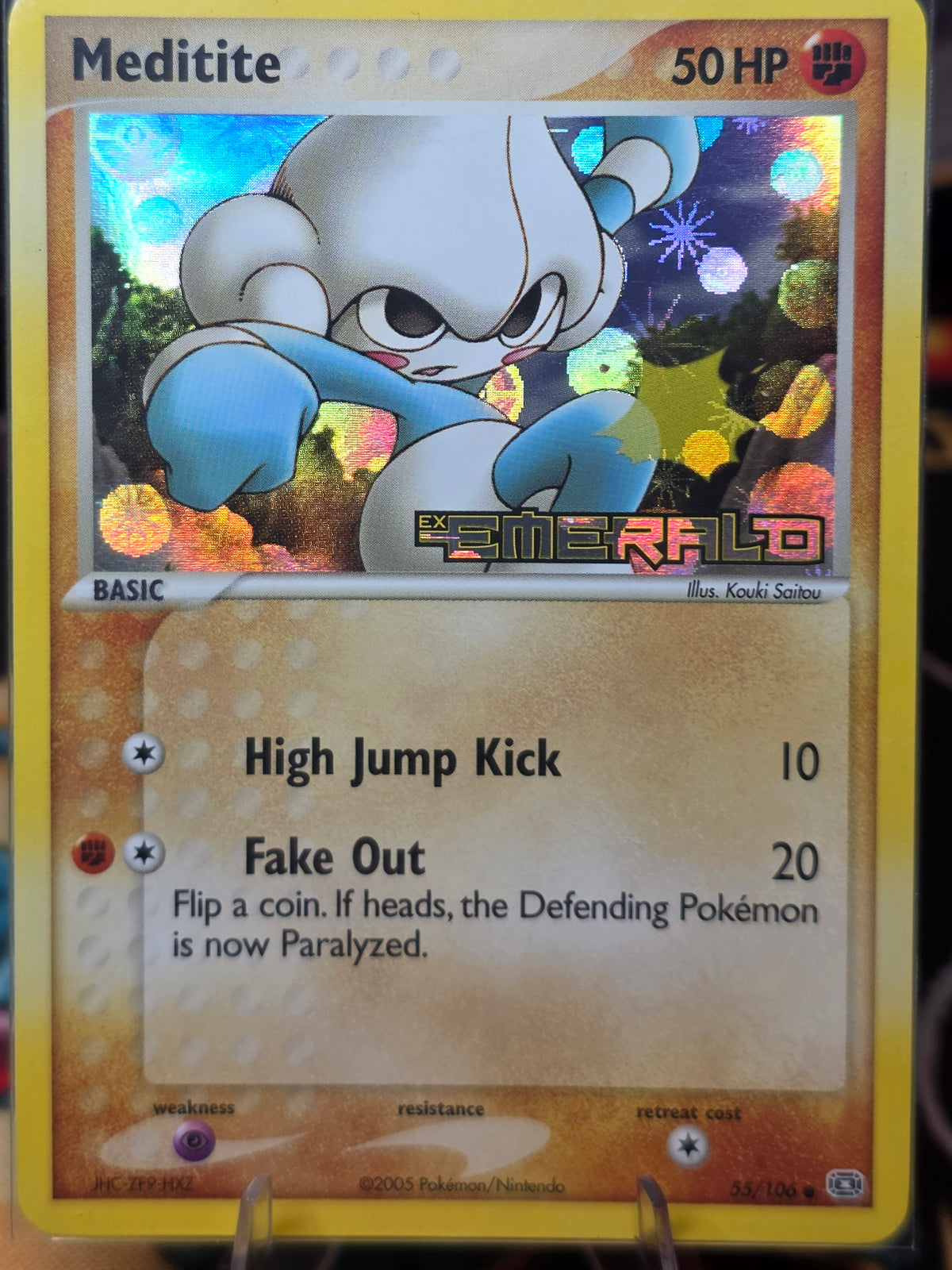 Meditite 55/106 ex Emerald Reverse Holo Pokemon
