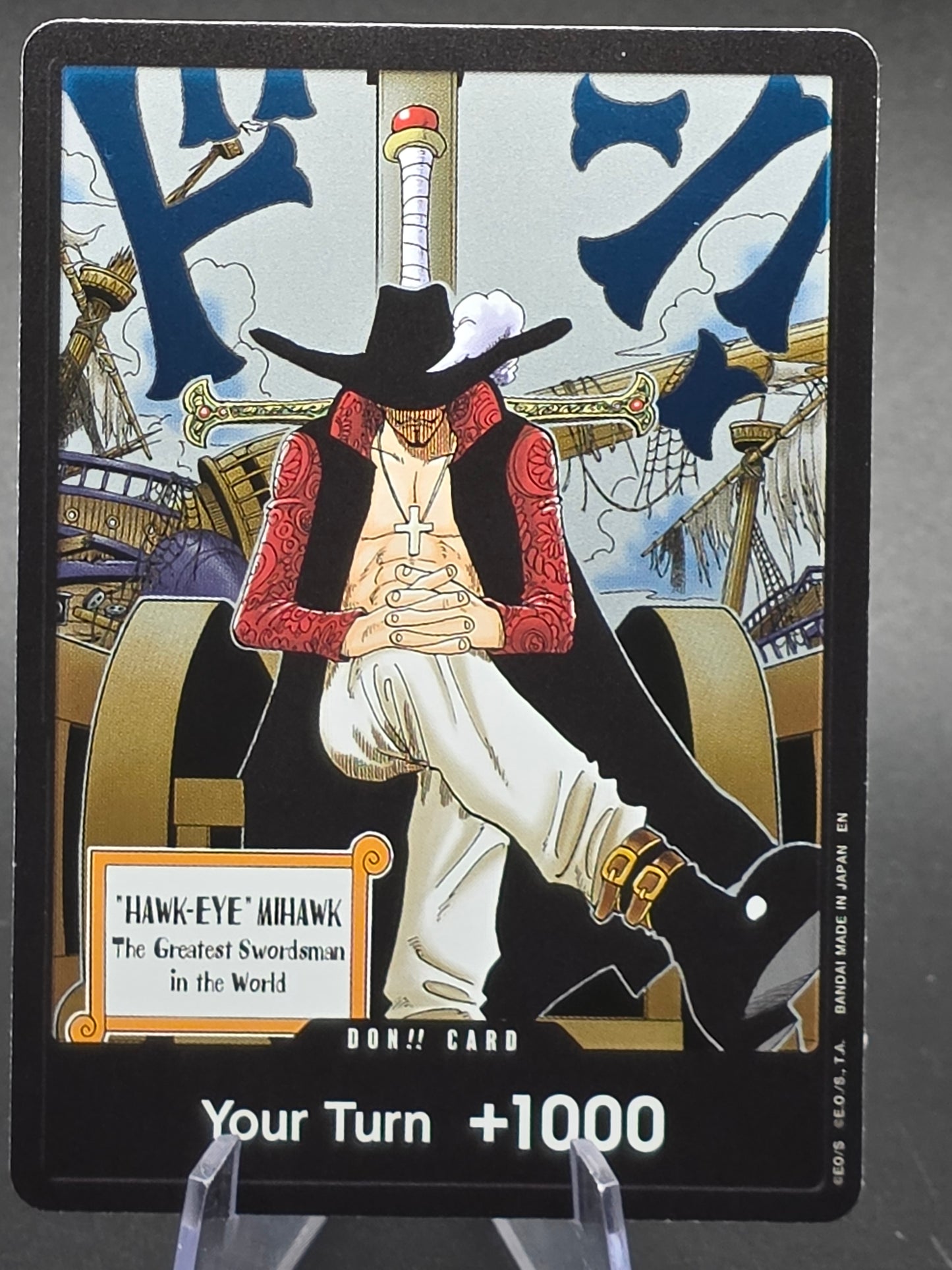 One Piece Card Dracule Mihawk DON!! Card OP14 THE AZURE SEA'S SEVEN