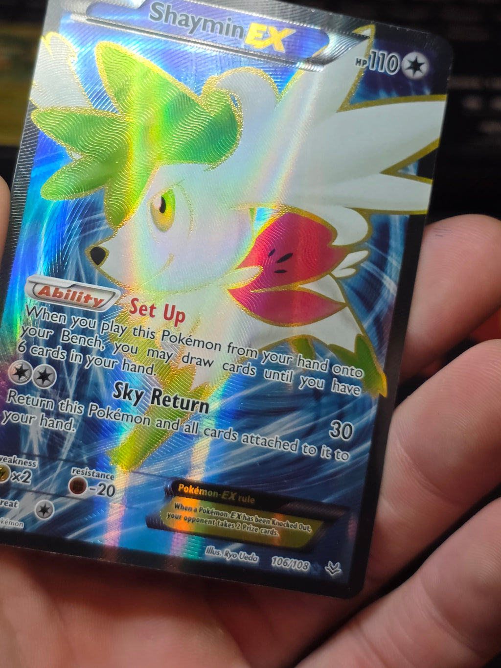 Shaymin EX (106 Full Art) Roaring Skies Ultra Rare 106