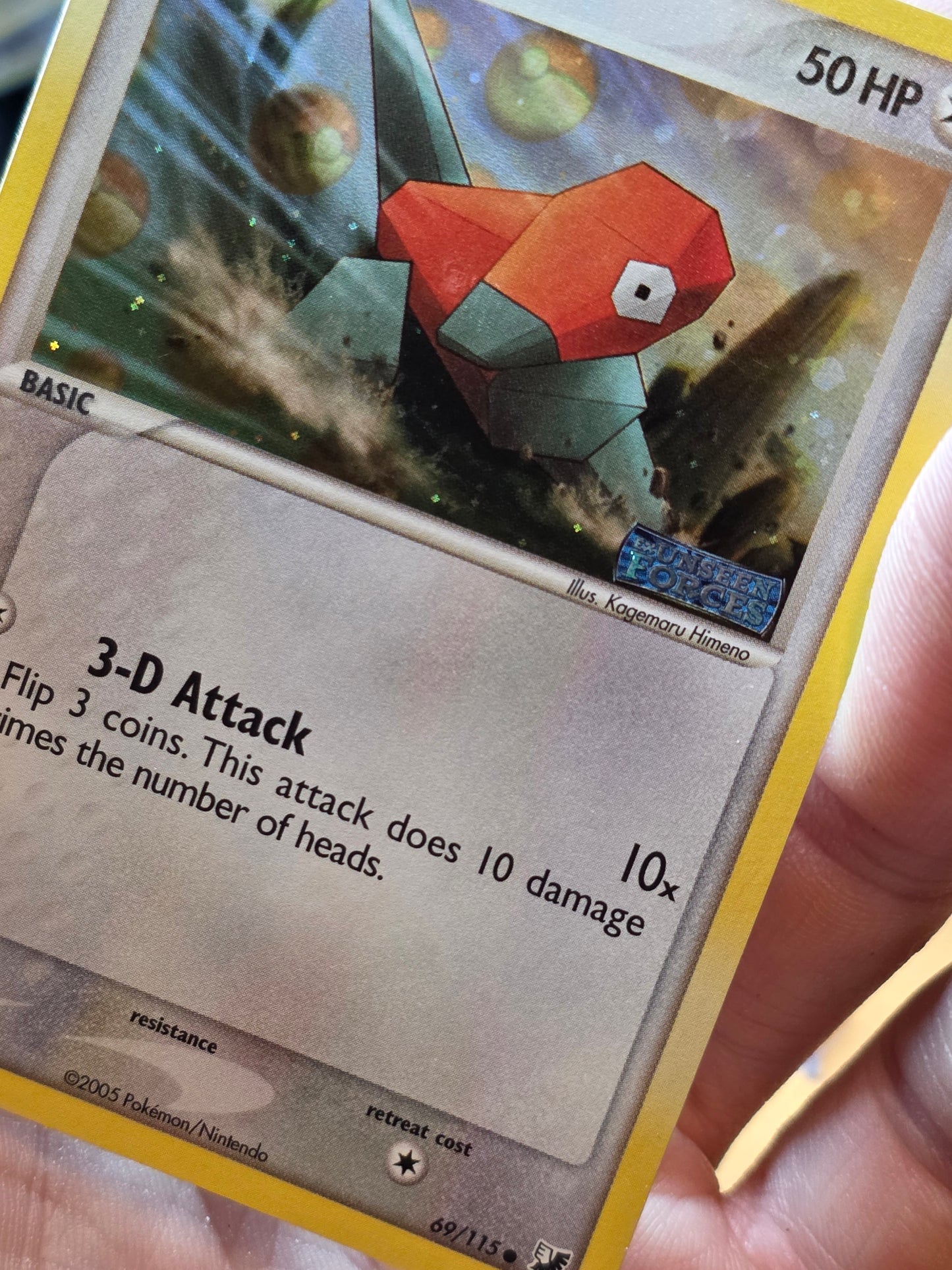 Pokémon Porygon 69/115 Unseen Forces Reverse Holo Stamped Unseen Forces