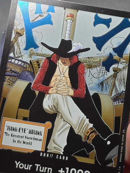 One Piece Card Dracule Mihawk DON!! Card OP14 THE AZURE SEA'S SEVEN