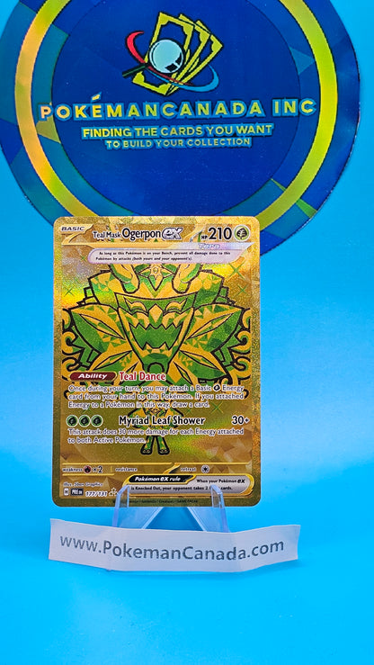 Teal Mask Ogerpon ex 177/131 Prismatic Evolutions Gold Secret Rare Pokemon TCG