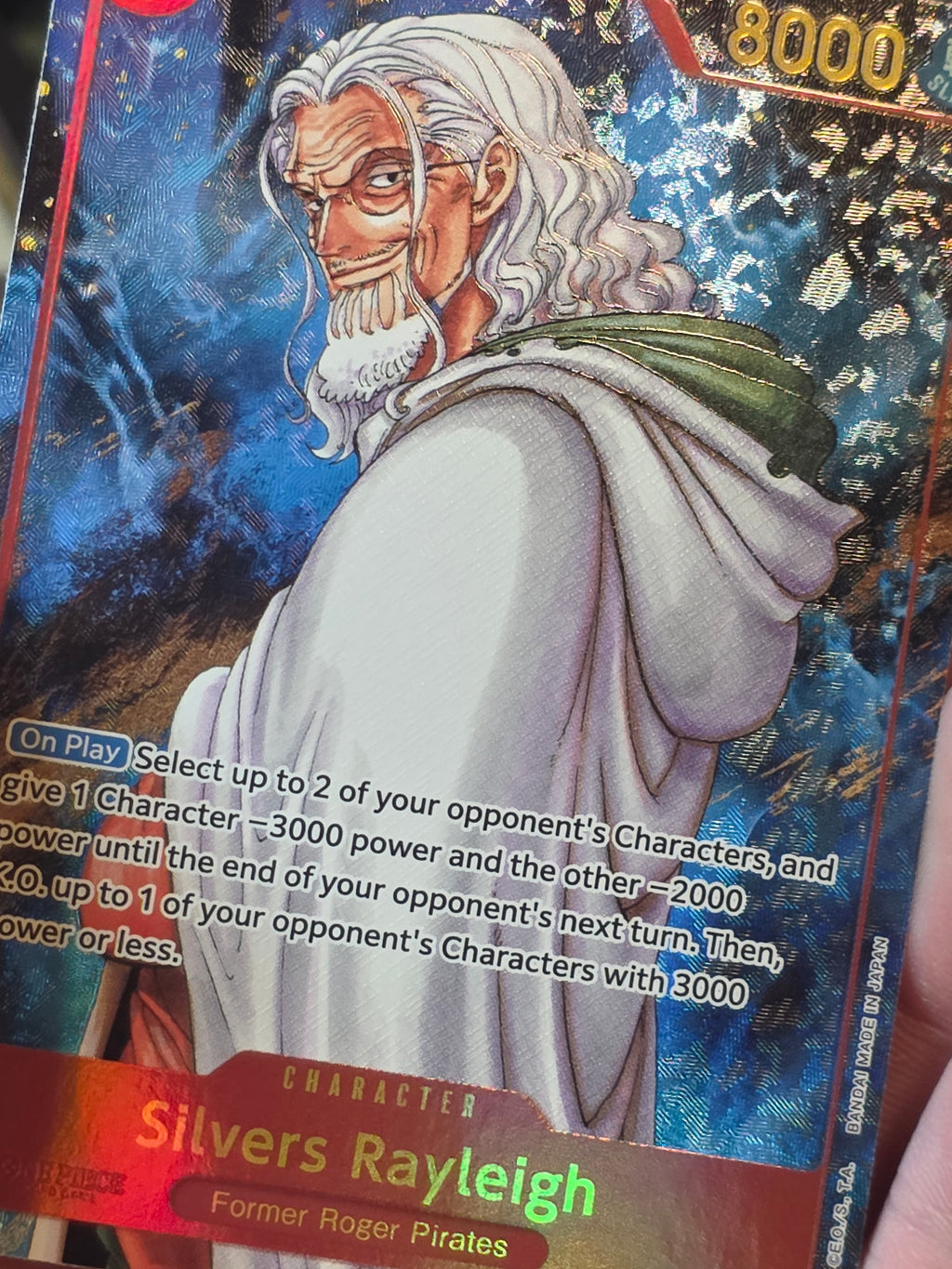 Silvers Rayleigh (Parallel) OP08-118 One Piece Two Legends Secret Rare NM