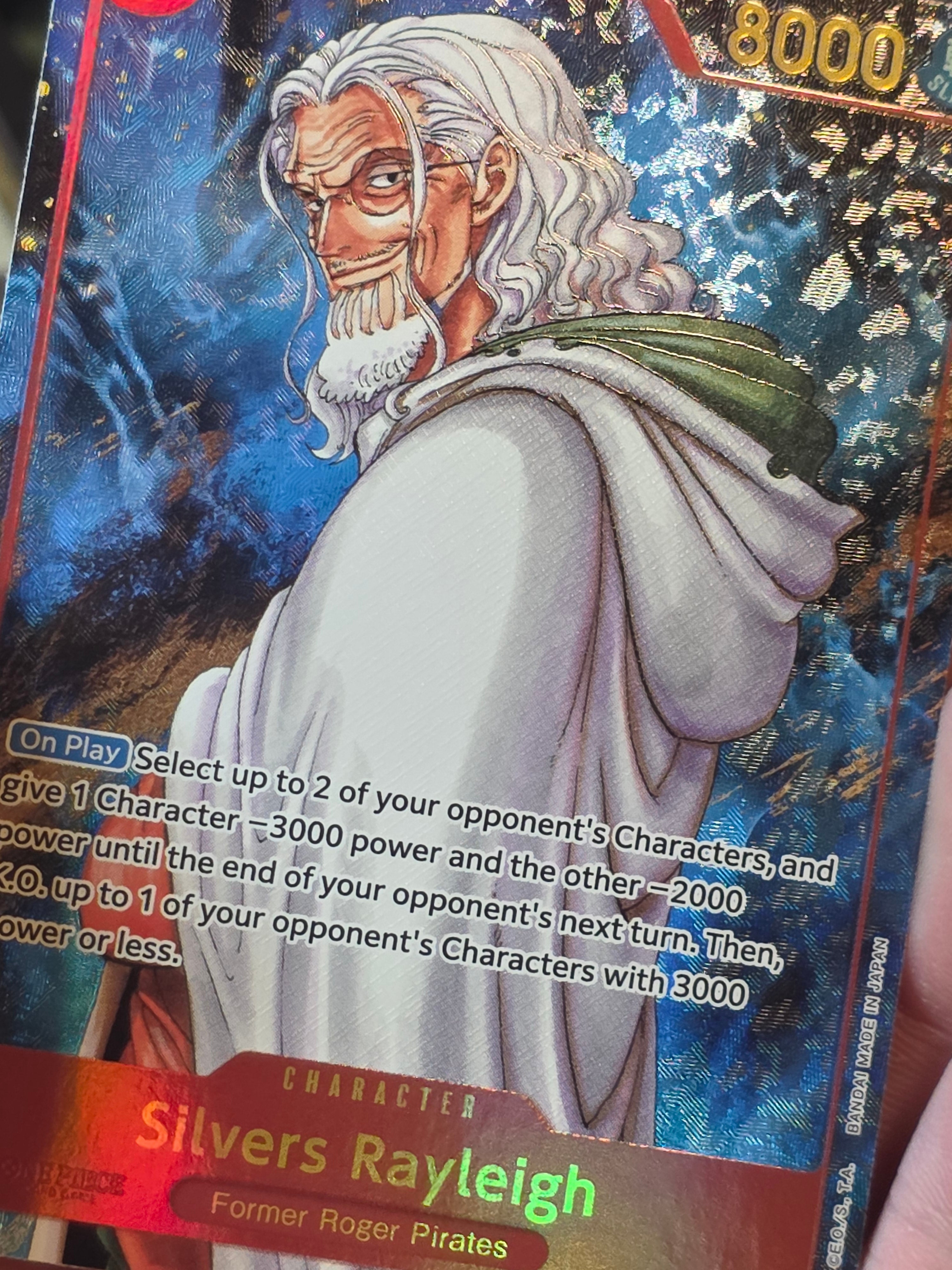 Silvers Rayleigh (Parallel) OP08-118 One Piece Two Legends Secret Rare NM