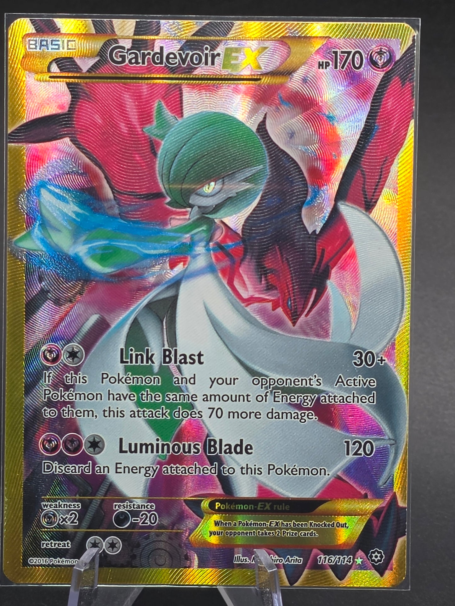 Gardevoir Ex 116/114 Steam Siege XY Gold Secret Rare Holo MP