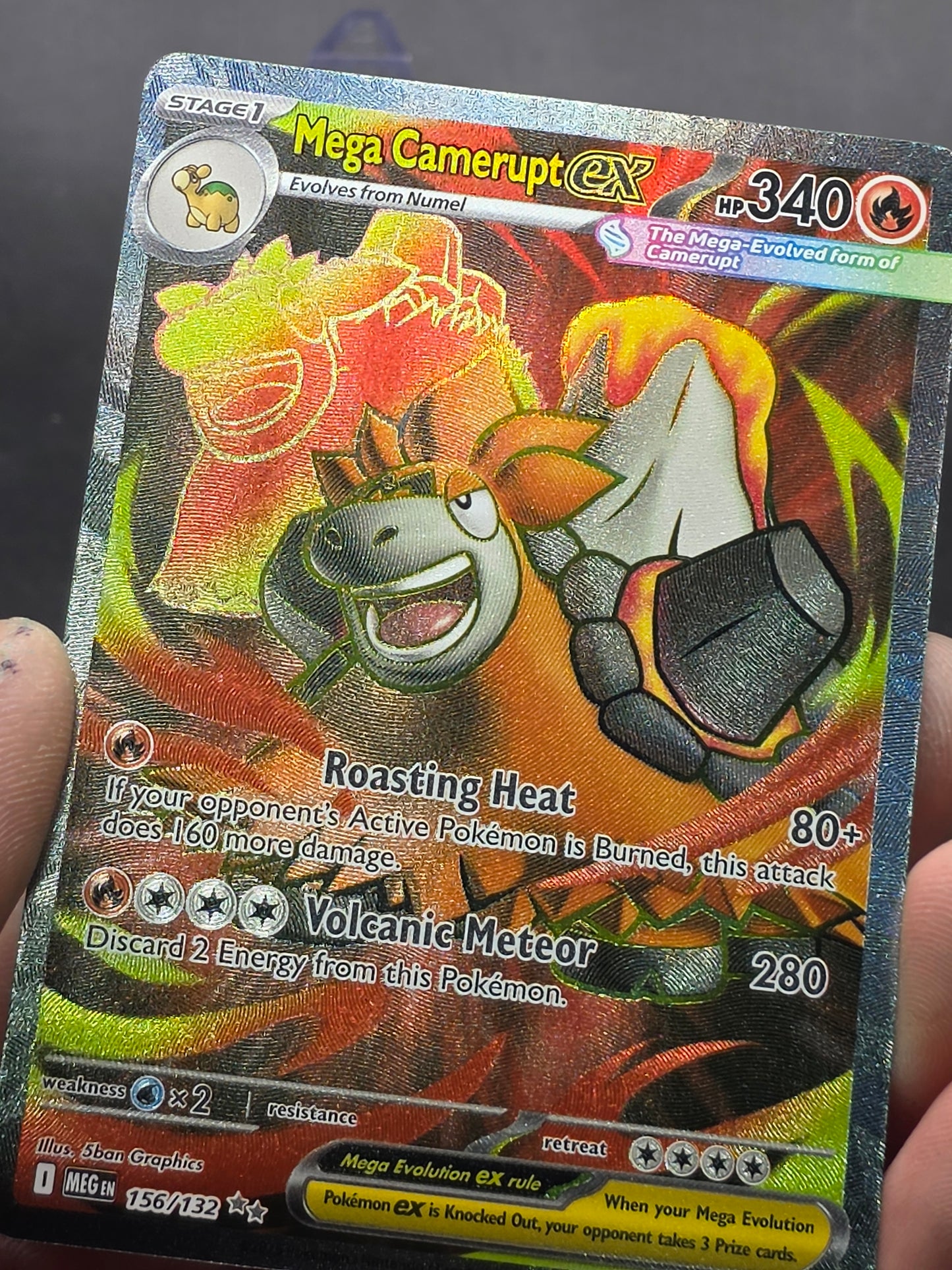 Mega Camerupt ex - 156/132 ME01: Mega Evolution Ultra Rare NM