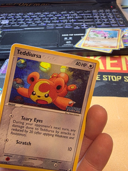 Teddiursa - 77/115 - Pokemon Unseen Forces Stamped Reverse Holo NM
