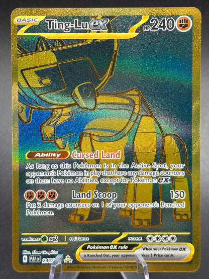 Ting-Lu ex 244/091 Hyper Rare Gold Paldean Fates Pokemon Card NM