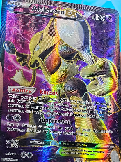 Alakazam EX 117/124 XY Fates Collide Ultra Rare Holo Full Art Pokemon TCG 2016 117/124