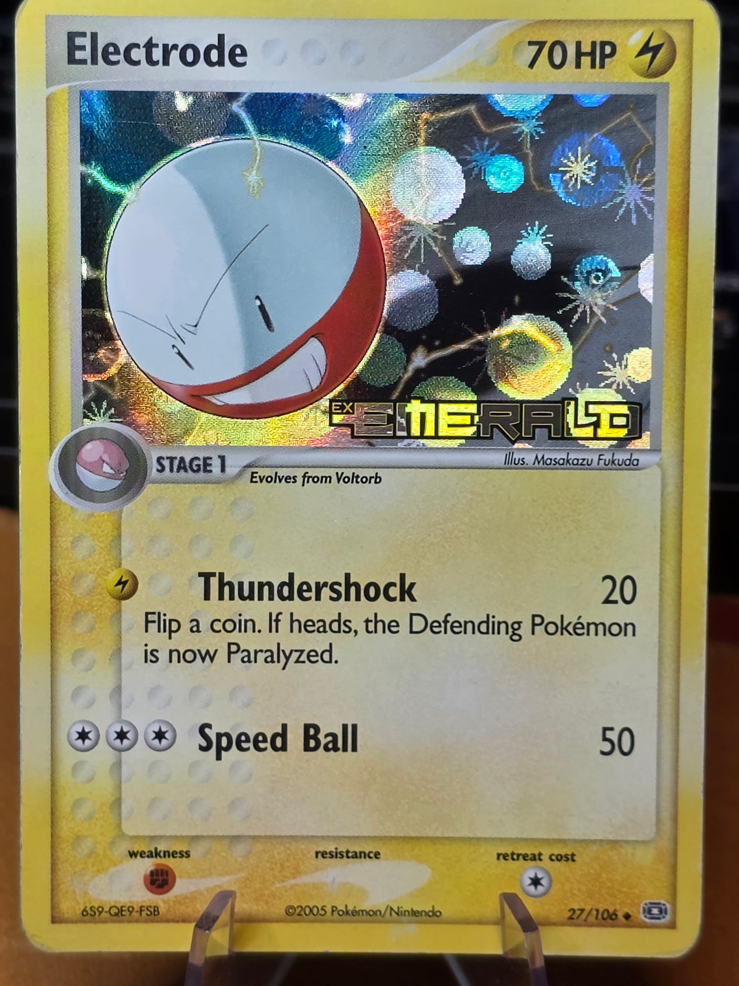 Electrode 27/106 EX Emerald Reverse Holo Stamped