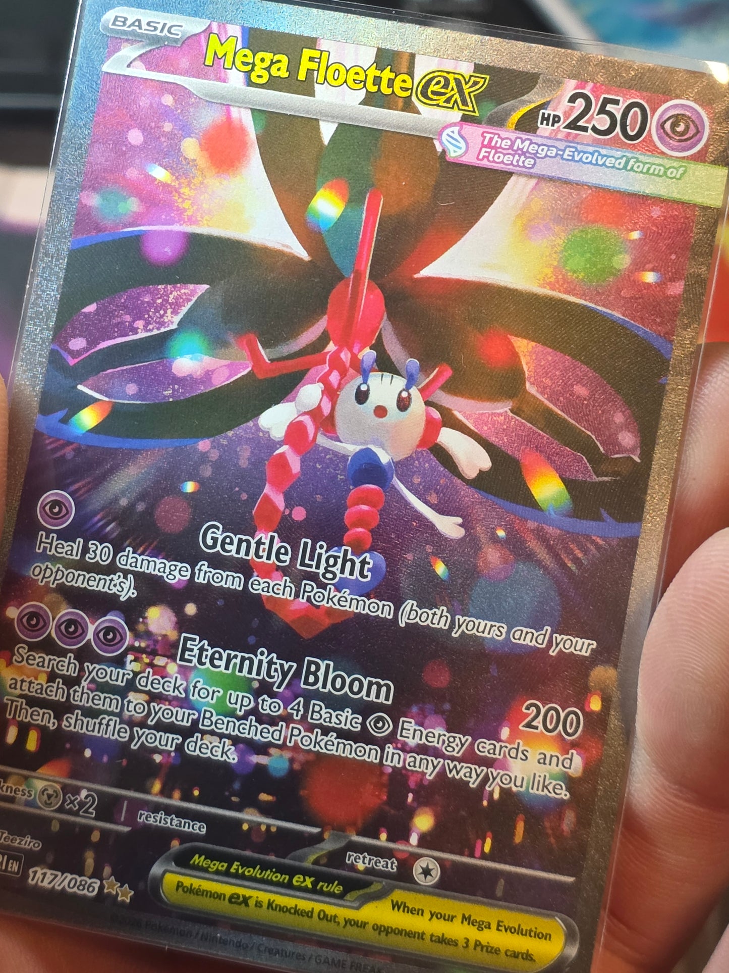 Mega Floette ex 117/086 Holo Special Illustration Rare Chaos Rising SIR NM