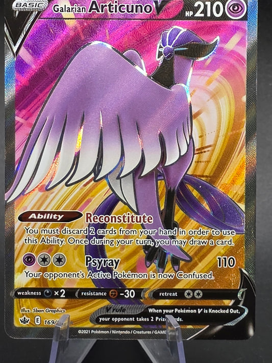 Galarian Articuno V (Full Art) Ultra Rare SWSH06: Chilling Reign 169/198 NM