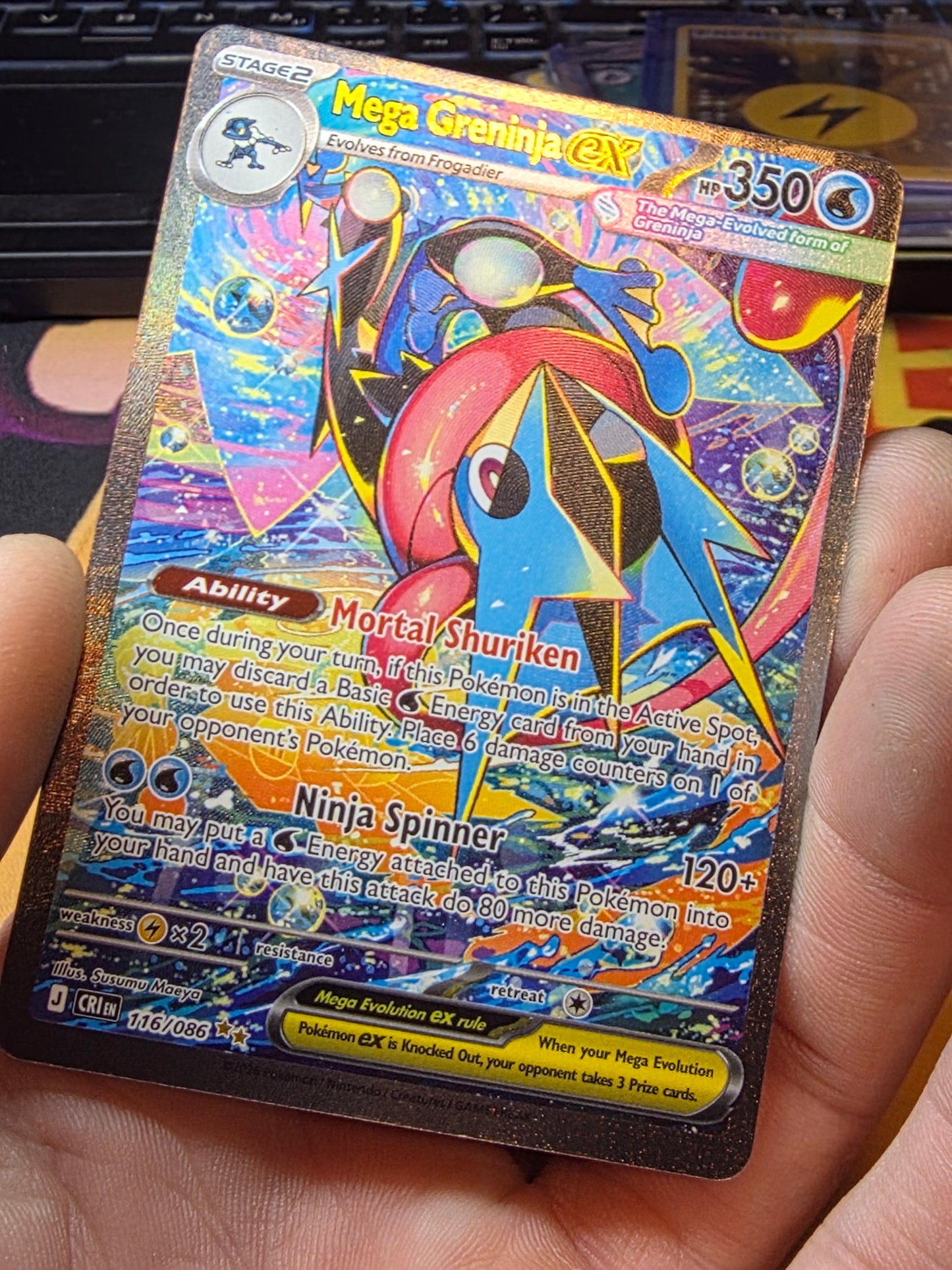 Mega Greninja ex SIR 116/086 Chaos Rising Special Illustration Rare Pokemon