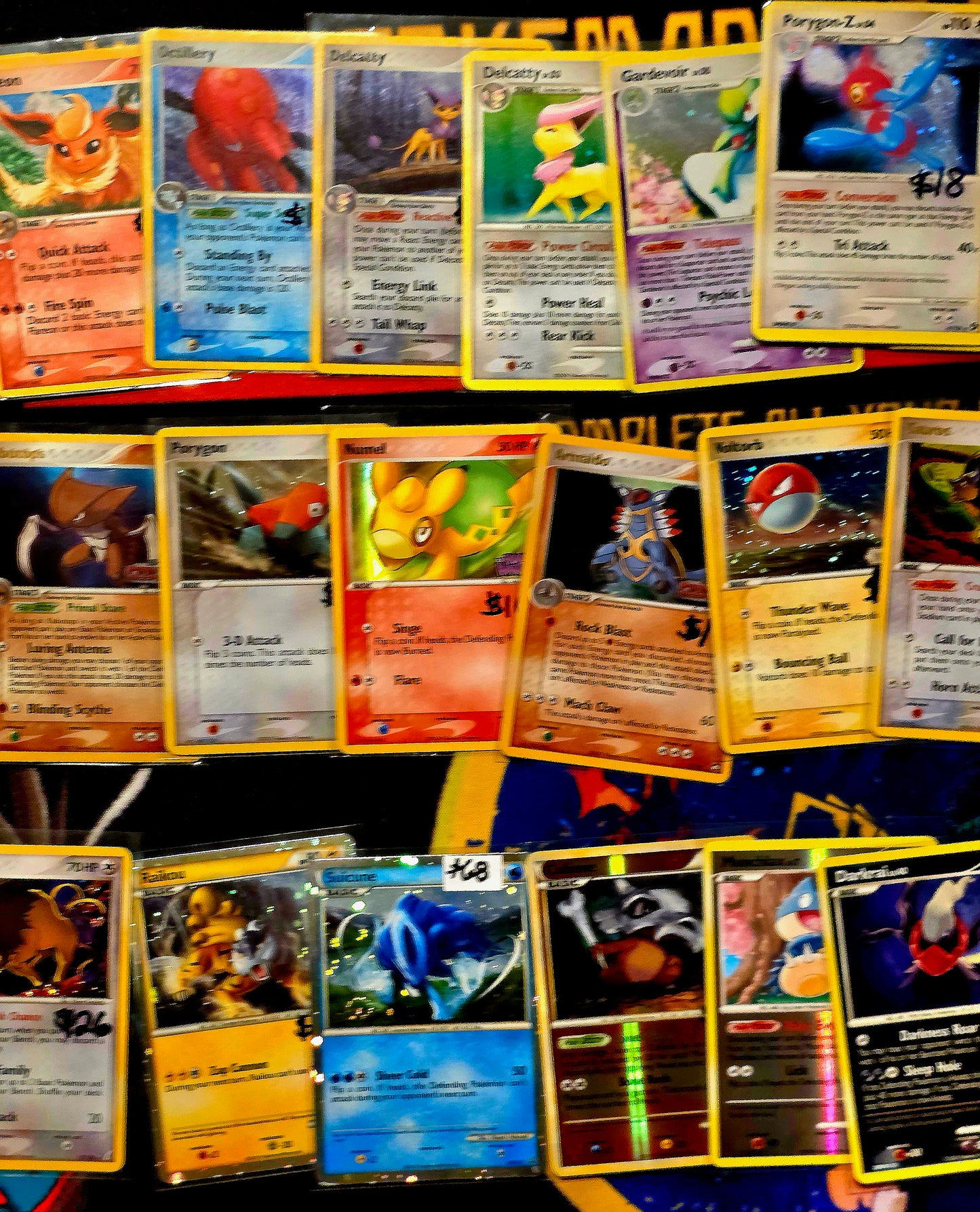 LOT of 50 Holo and Rh stamped mid era cards all in good shape