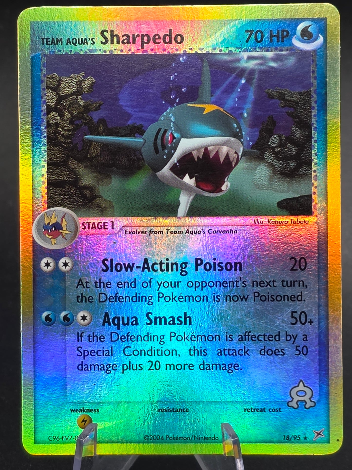 Team Aqua's Sharpedo 18/95 Reverse Holo- Team Magma vs Team Aqua