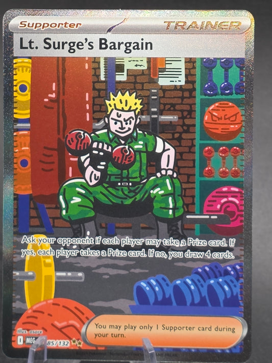 Lt. Surge's Bargain SIR Mega Evolution 185/132 Pokemon TCG NM