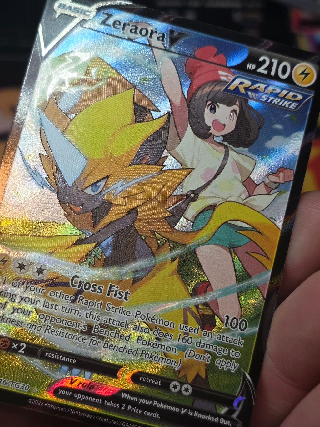 Zeraora V Silver Tempest Trainer Gallery Ultra Rare TG16/TG30