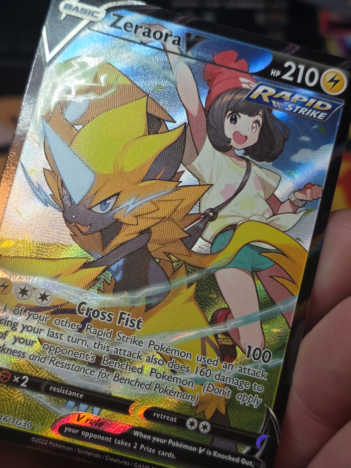Zeraora V Silver Tempest Trainer Gallery Ultra Rare TG16/TG30
