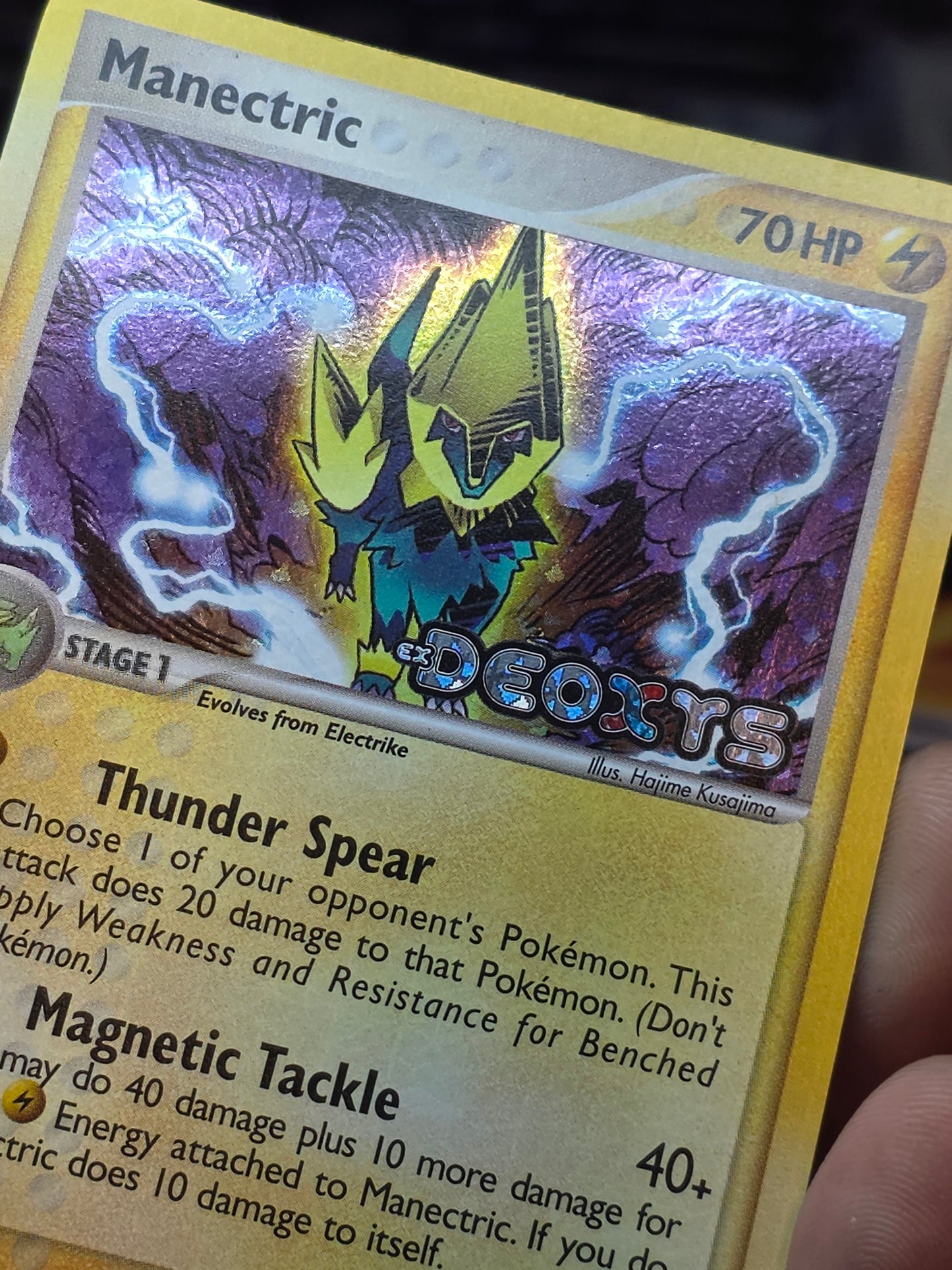 Manectric 38/107 Reverse Holo Uncommon EX Deoxys Stamped