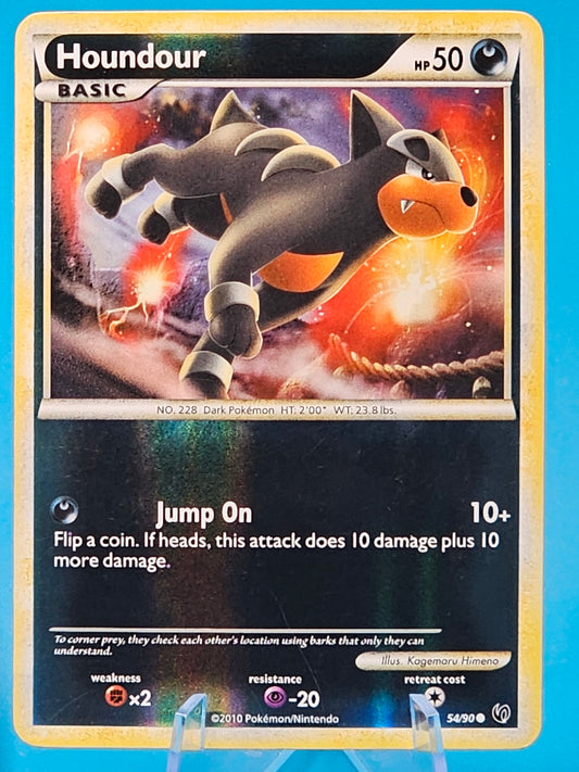 Houndour 54/90 UNDAUNTED Pokemon Card Reverse Holo 040718 - LP