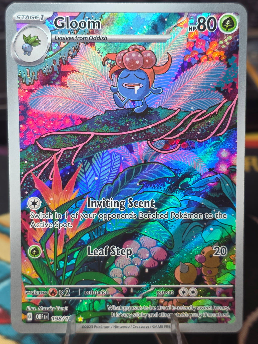 Gloom 198/197 SV03: Obsidian Flames Holo Full Art Illustration Rare