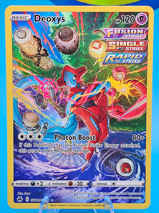 Deoxys Pokemon TCG Crown Zenith Galarian Gallery GG12/GG70 Full Art Holo Rare NM GG12/GG70