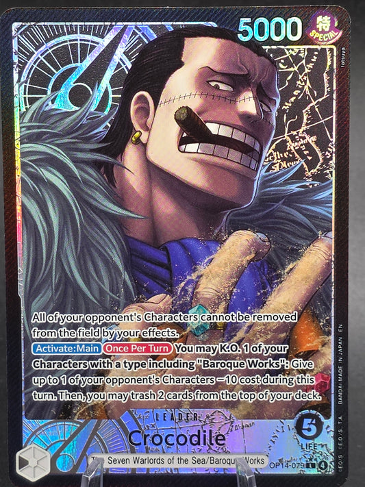Crocodile - OP14-079 (Alternate Art) OP14-079 The Azure Sea's Seven Foil