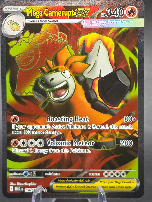 Mega Camerupt ex - 156/132 ME01: Mega Evolution Ultra Rare NM