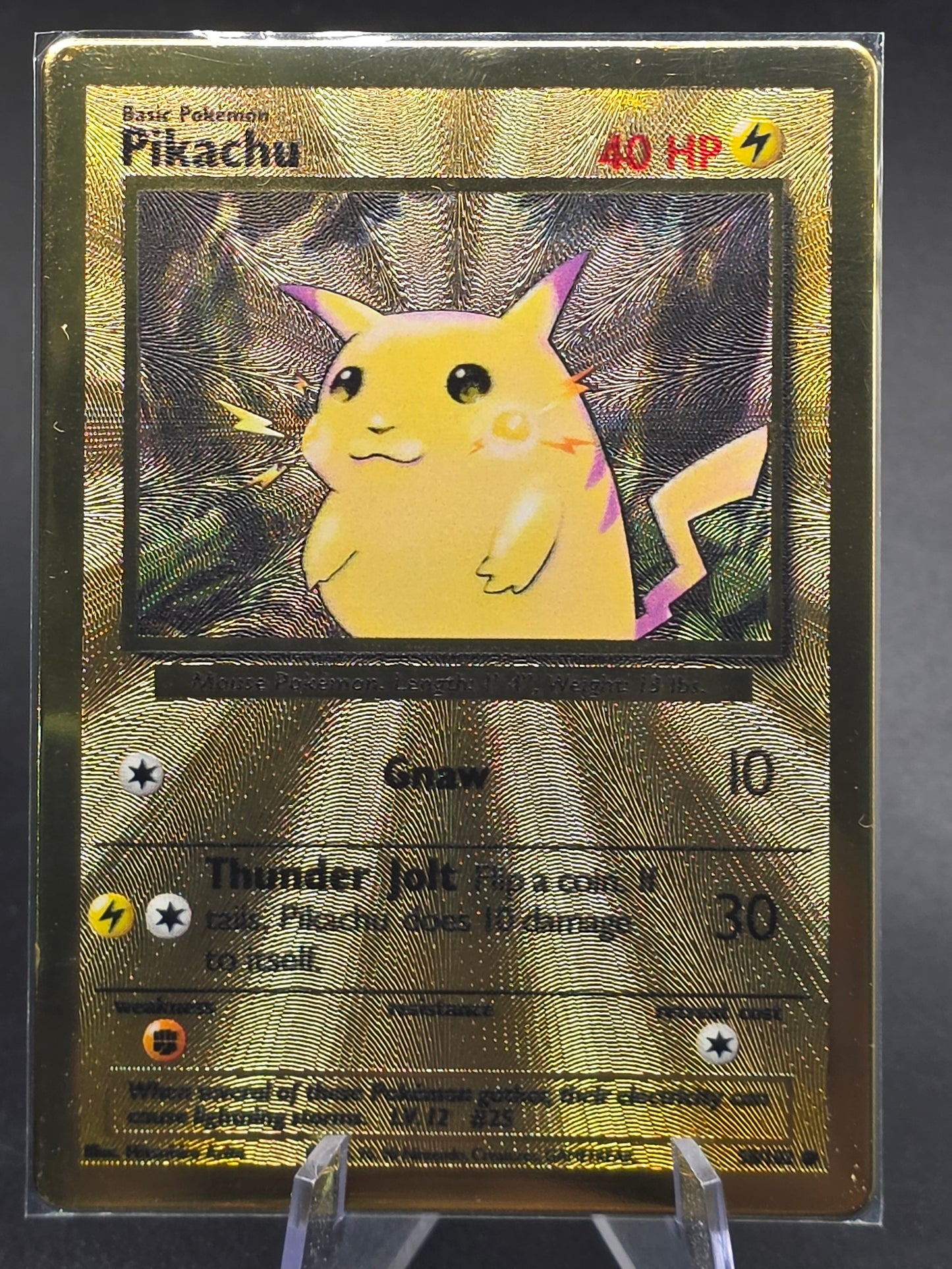 Pokemon Celebrations Premium Collection Gold Metal Pikachu 58/102 NM