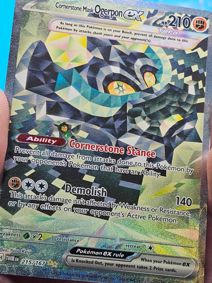 Cornerstone Mask Ogerpon ex 215/167 Twilight Masquerade SIR Pokemon TCG NM/M 215/167