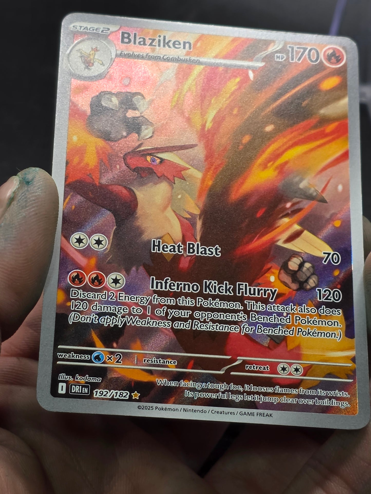 Blaziken 192/182 Sv10: Destined Rivals Pokemon TCG illustration Rare 192/182