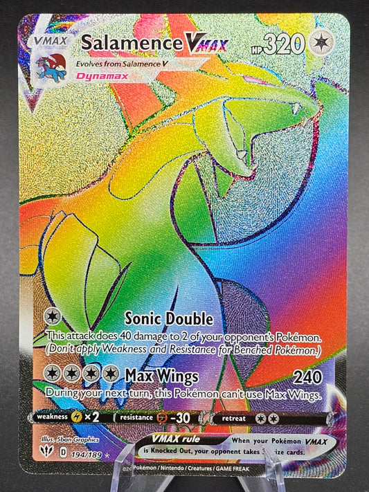 SALAMENCE VMAX #194/189 DARKNESS ABLAZE SECRET HOLO 194/189