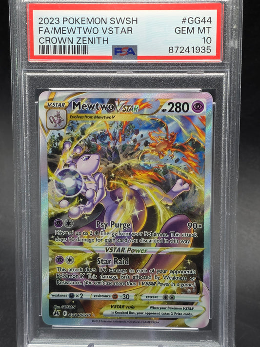 Mewtwo VSTAR GG44/GG70 Crown Zenith: Galarian Gallery Holo PSA 10