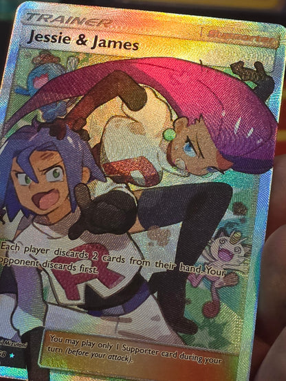 Jessie & James (Full Art) 68/68 Hidden Fates Holo Pokemon