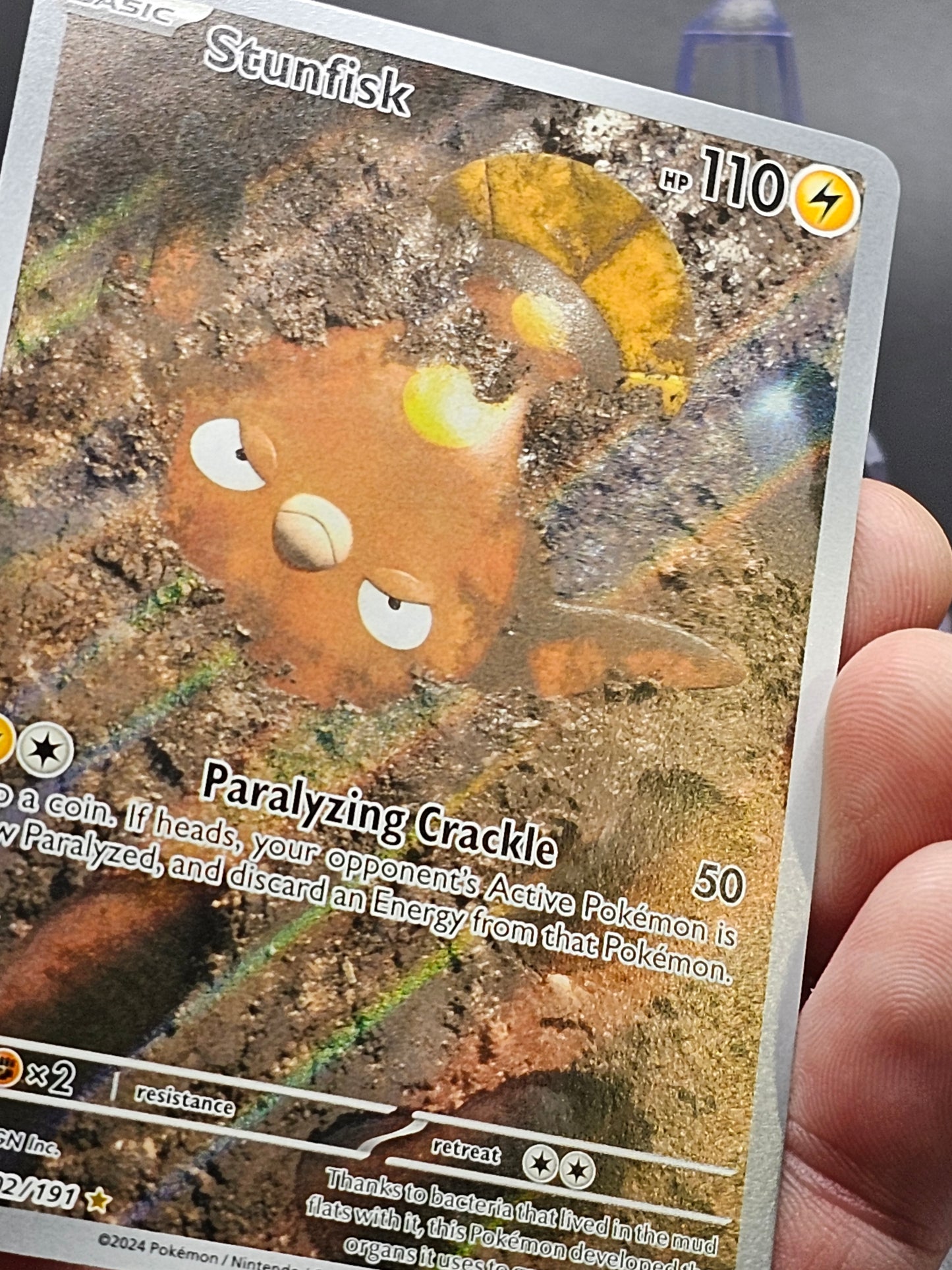 Stunfisk 202/191 (SSP) Surging Sparks NM Illustration Rare Pokemon Card 202/191