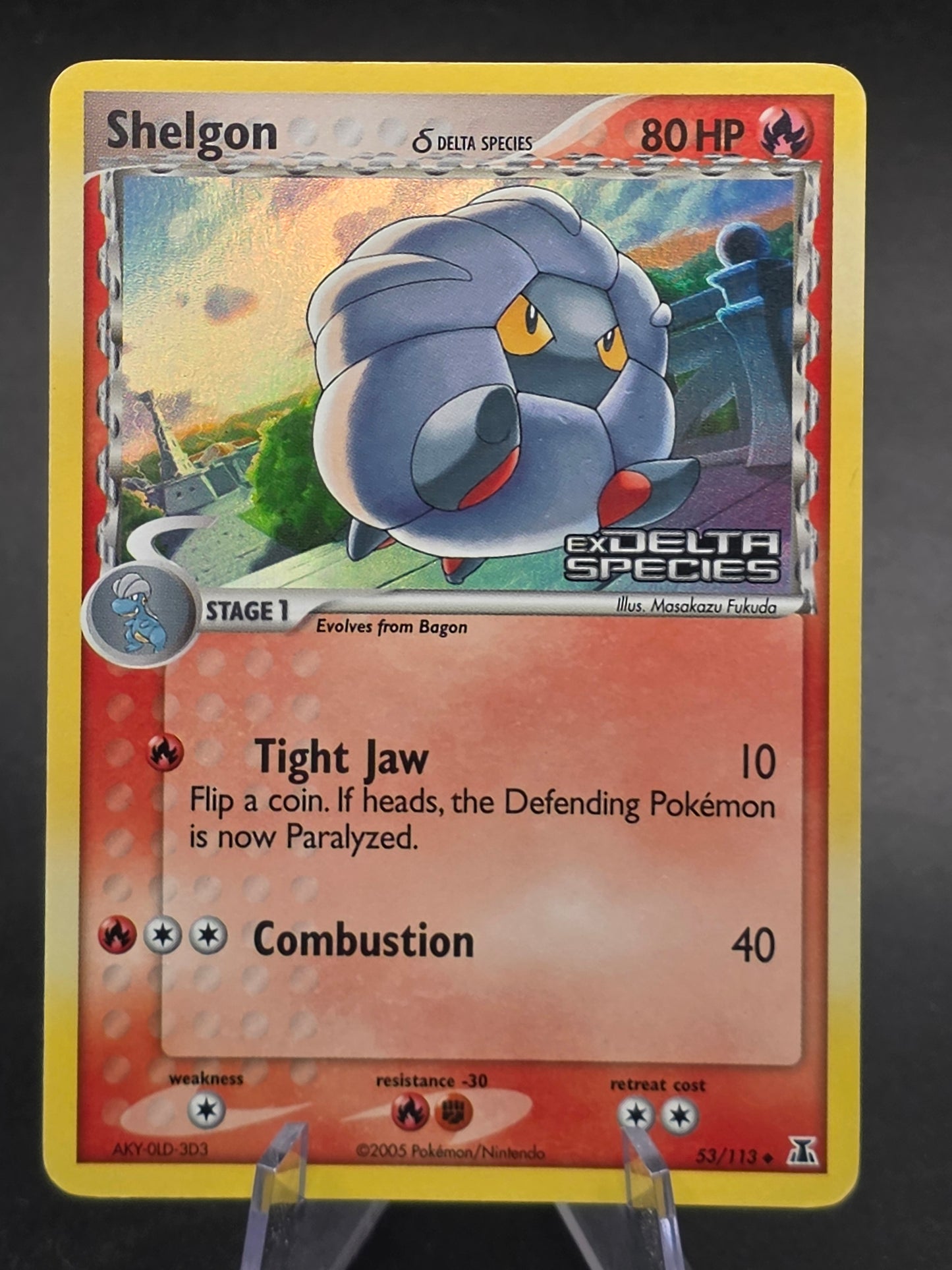 Shelgon (Delta) EX Delta Species 53/113 Reverse Holo Stamped MP