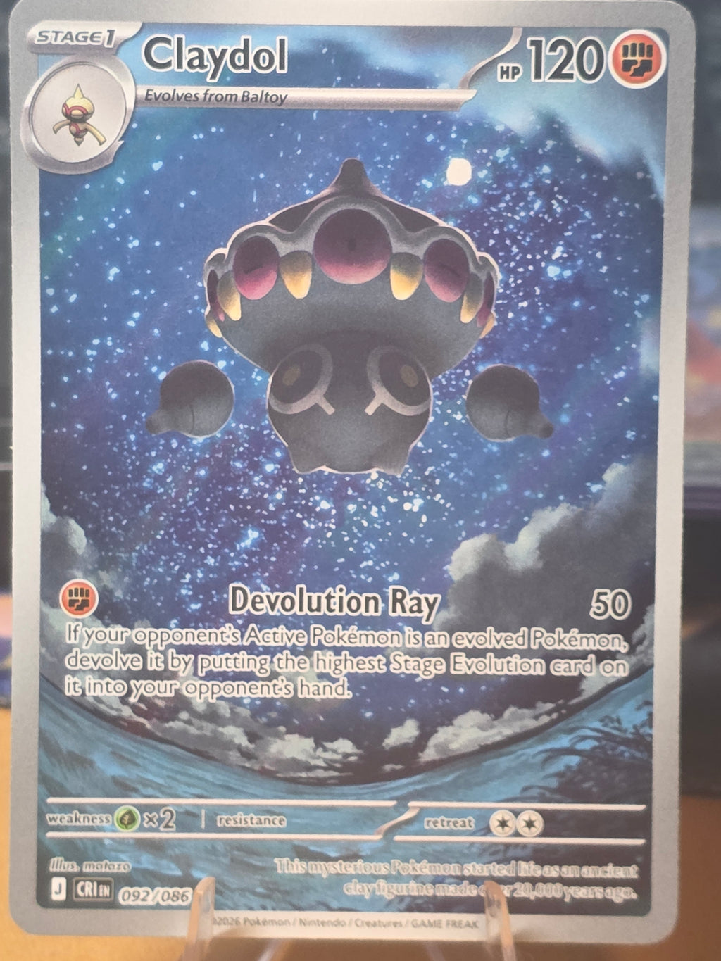 Claydol 092/086 Illustration Rare - ME: Chaos Rising Pokemon TCG NM