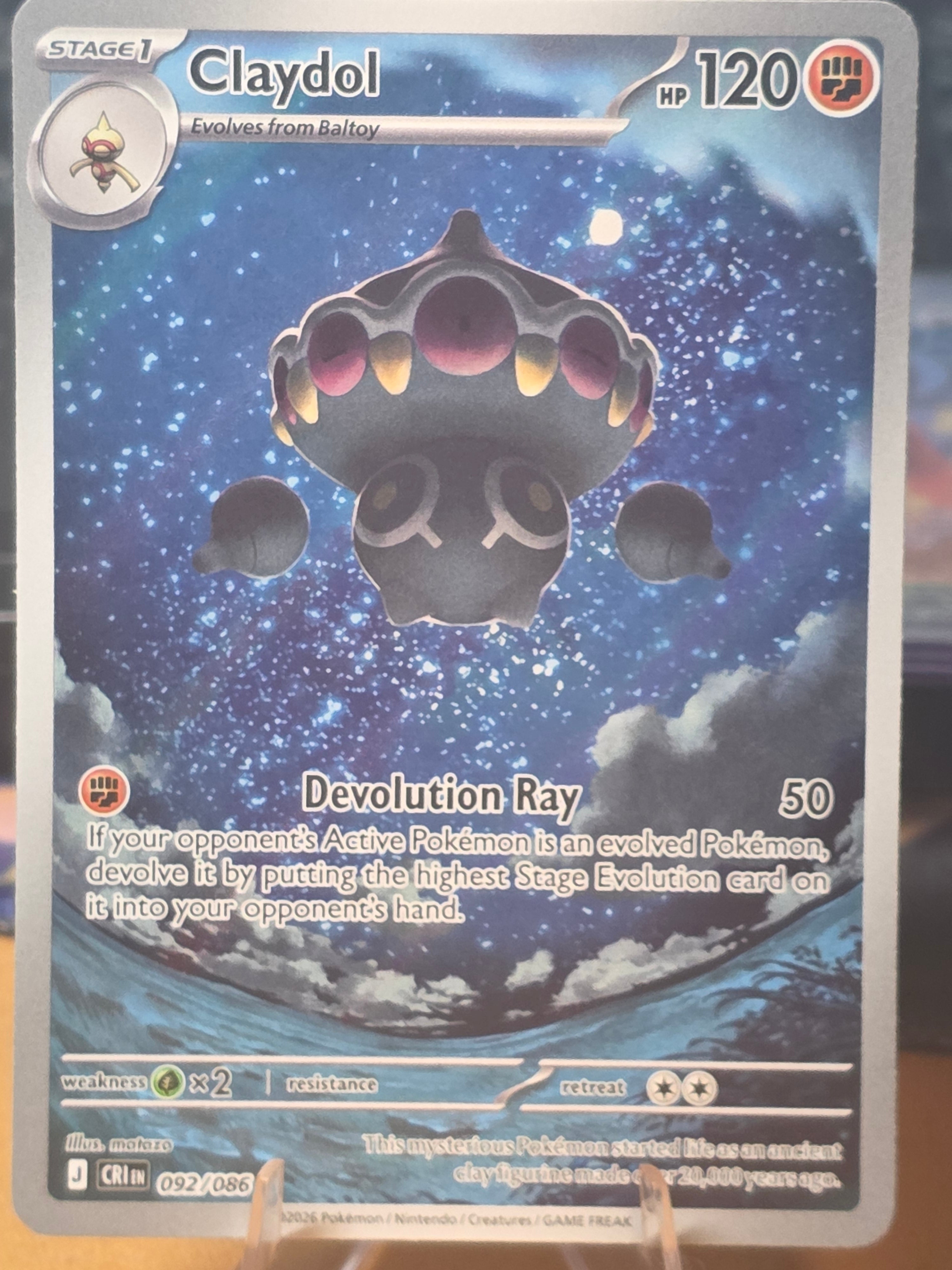 Claydol 092/086 Illustration Rare - ME: Chaos Rising Pokemon TCG NM